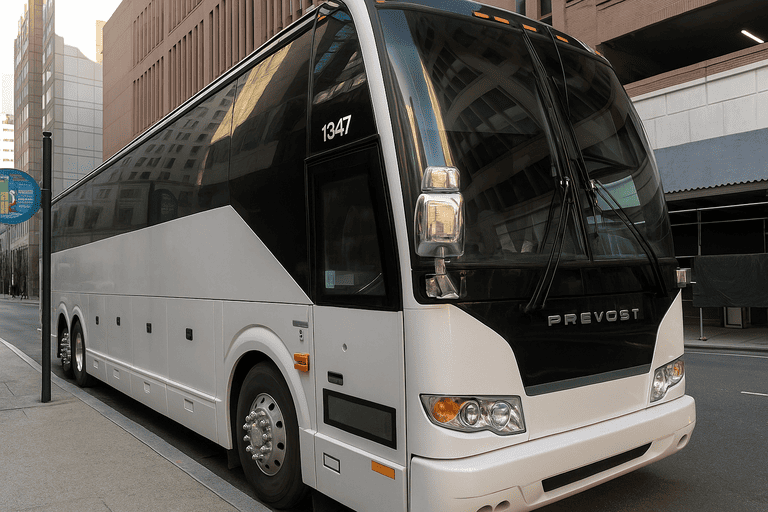 a Charter Bus Rental West Covina coach bus