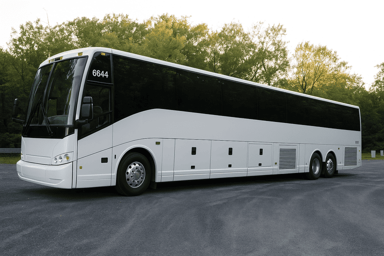 exterior of Charter Bus Rental West Covina coach bus